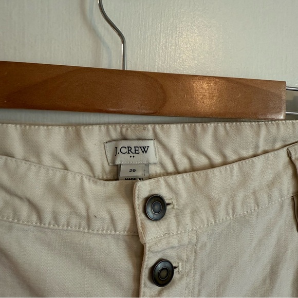 J. Crew ivory cream cropped wide leg button fly culotte pants size 29 - Picture 3 of 5